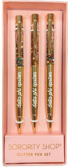 Sorority Shop Delta Phi Epsilon Glitter Pens (Set of 3) 