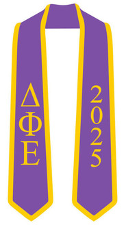  Delta Phi Epsilon Graduation Sash Stole w/ Year 