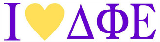  Delta Phi Epsilon I Love Bumper Sticker 