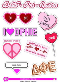 Delta Phi Epsilon Love Theme Stickers