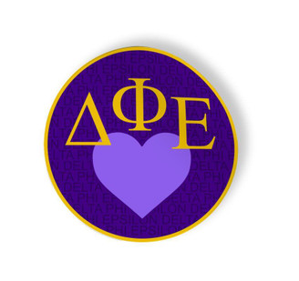  Delta Phi Epsilon Mascot Round Decals 