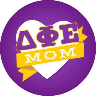 Delta Phi Epsilon Mom Round Decals