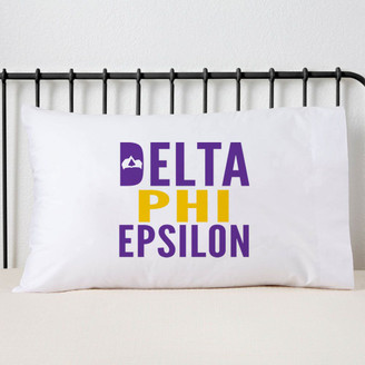 Delta Phi Epsilon Name Stack Pillow Cover