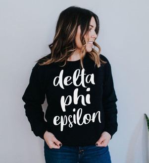 Delta Phi Epsilon Script Crew Sweatshirt 