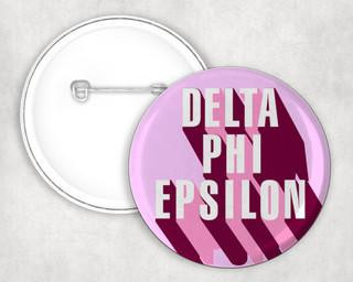  Delta Phi Epsilon Sorority Buttons 4 Pack 