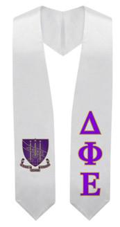  Delta Phi Epsilon Super Crest - Shield Graduation Stole 