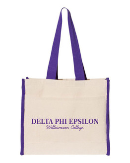 Delta Phi Epsilon Tote with Contrast-Color Handles