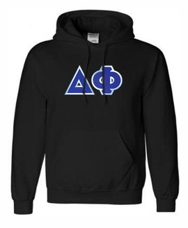 DISCOUNT Delta Phi Lettered Hooded Sweatshirt