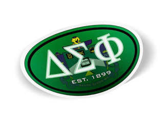  Delta Sigma Phi Color Oval Decal 