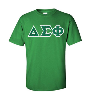  Delta Sigma Phi Fraternity Crest - Shield Twill Letter Tee 