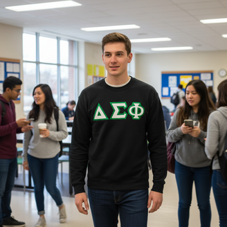 Delta Sigma Phi Custom Twill Crewneck Sweatshirt