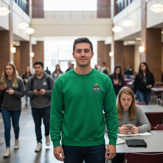 DISCOUNT-Delta Sigma Phi World Famous Crest - Shield Crewneck Sweatshirt - Best Value