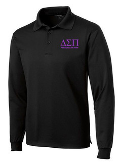 Delta Sigma Pi- $35 World Famous Long Sleeve Dry Fit Polo