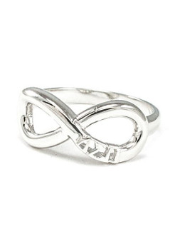 Delta Sigma Pi Sterling Silver Infinity Ring