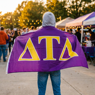 Delta Tau Delta Big Greek Letter Flag