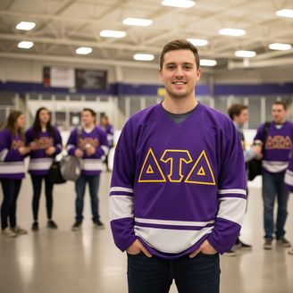 DISCOUNT-Delta Tau Delta Breakaway Lettered Hockey Jersey
