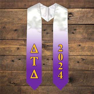 Delta Tau Delta Extra Fancy Greek Graduation Stole W Year