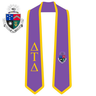  DISCOUNT-Delta Tau Delta Greek 2 Tone Lettered Graduation Sash Stole 