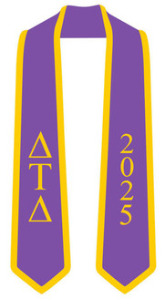  Delta Tau Delta Graduation Sash Stole w/ Year 