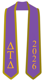 Delta Tau Delta Graduation Sash Stole w/ Year