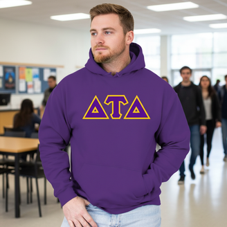 Delta Tau Delta Letters Hooded Sweatshirt - Best Value