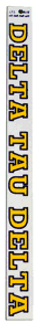  Delta Tau Delta Long Window Decal 