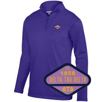 DISCOUNT-Delta Tau Delta Woven Emblem Wicking Fleece Pullover