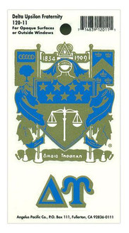  Delta Upsilon Crest - Shield Decal 