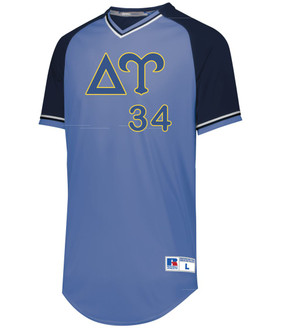 Delta Upsilon Classic V-Neck Baseball Jersey