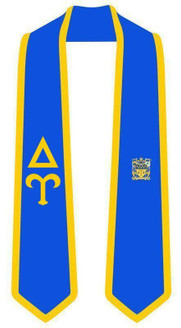 DISCOUNT-Delta Upsilon Greek 2 Tone Lettered Graduation Sash Stole