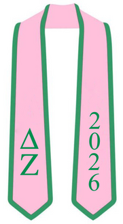 Delta Zeta Graduation Sash Stole w/ Year
