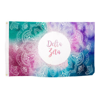 Delta Zeta Mandala Flag