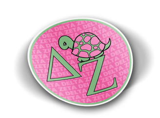  Delta Zeta Mascot Round Decals 