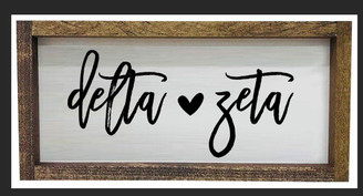 Sorority Shop Delta Zeta Script Wooden Signs 
