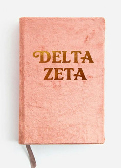 Delta Zeta Velvet Notebook