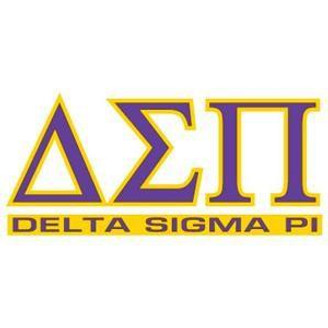  Delta Sigma Pi Letters Over Name Sticker 