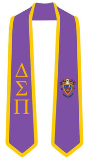  DISCOUNT-Delta Sigma Pi Greek 2 Tone Lettered Graduation Sash Stole 