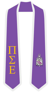 DISCOUNT-Pi Sigma Epsilon Greek 2 Tone Lettered Graduation Sash Stole