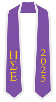  Pi Sigma Epsilon Graduation Sash Stole w/ Year 