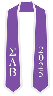  Sigma Lambda Beta Graduation Sash Stole w/ Year 