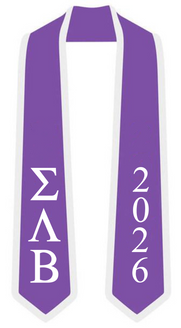 Sigma Lambda Beta Graduation Sash Stole w/ Year