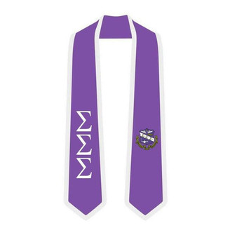  DISCOUNT-Sigma Sigma Sigma Greek 2 Tone Lettered Graduation Sash Stole 