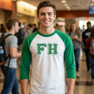 DISCOUNT- FarmHouse Fraternity Lettered Raglan Shirt