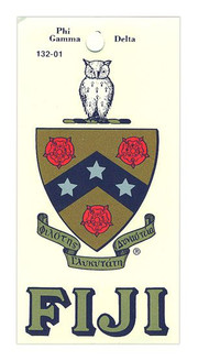 FIJI Fraternity Crest - Shield Decal