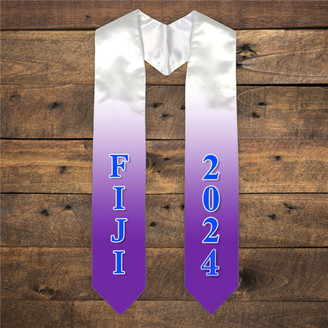 FIJI Fraternity - Phi Gamma Delta Extra Fancy Greek Graduation Stole W Year