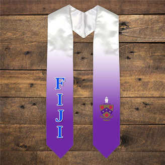  FIJI Fraternity - Phi Gamma Delta Extra Fancy Simple Greek Graduation Stole W Crest 