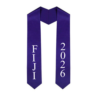 FIJI Fraternity - Phi Gamma Delta Greek Lettered Graduation Sash Stole With Year - Best Value