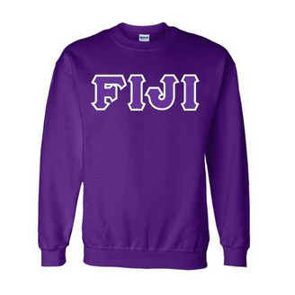 FIJI Fraternity Sewn Lettered Crewneck Sweatshirt