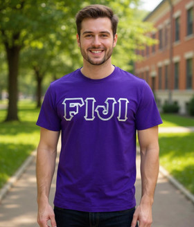 DISCOUNT FIJI Fraternity Lettered T-shirt - Best Value
