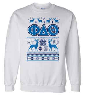 Fraternity & Sorority Ugly Christmas Sweater Crewneck Sweatshirt